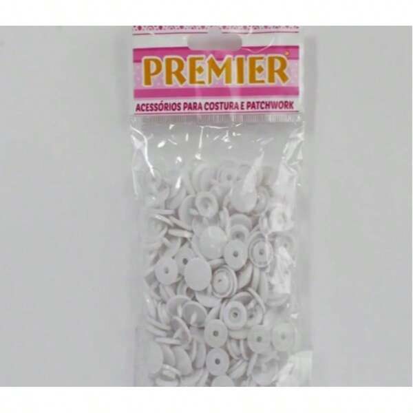 Botão Botões De Pressão Tic Tac Plástico Branco Nº 15 50und