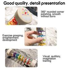 婴儿雨棒，适合 6-12 个月婴儿的木制雨人玩具，婴儿雨人玩具，雨棒摇晃婴儿玩具，幼儿感官发育玩具，婴儿玩具，婴儿感官玩具，婴儿感官，婴儿玩具，婴儿感官，婴儿感官玩具