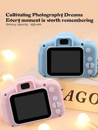 Reletech Cámara portátil mini linda de ABS adecuada para adolescentes, con una pantalla clara de 2.0 pulgadas y un disparo único de 300,000 píxeles, con una apariencia simple y linda