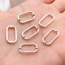 2/4/6件18K镀金珠框双孔框隔珠长方形空心隔珠适用于串珠DIY耳环手链项链珠宝工艺品制作 - 彩色 - 查看 18