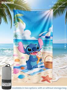 Disney Disney Beach Towel, Swim Towel, Bath Towel, Fashion Style Beach Towel, Super Absorbent Bath Towel For Bathroom, Swimming, Fitness, Yoga, Soft And Comfortable Microfiber Towel, Lightweight And Portable, Wind And Sun Protection, Sandproof For Summer Travel, Vacation Holiday Bathroom Decor, Available With Or Without Storage Bag, Recommend Regular Sizes And Larger Sizes, (35*75cm Small Size Towel,150cm Or Above Recommended)