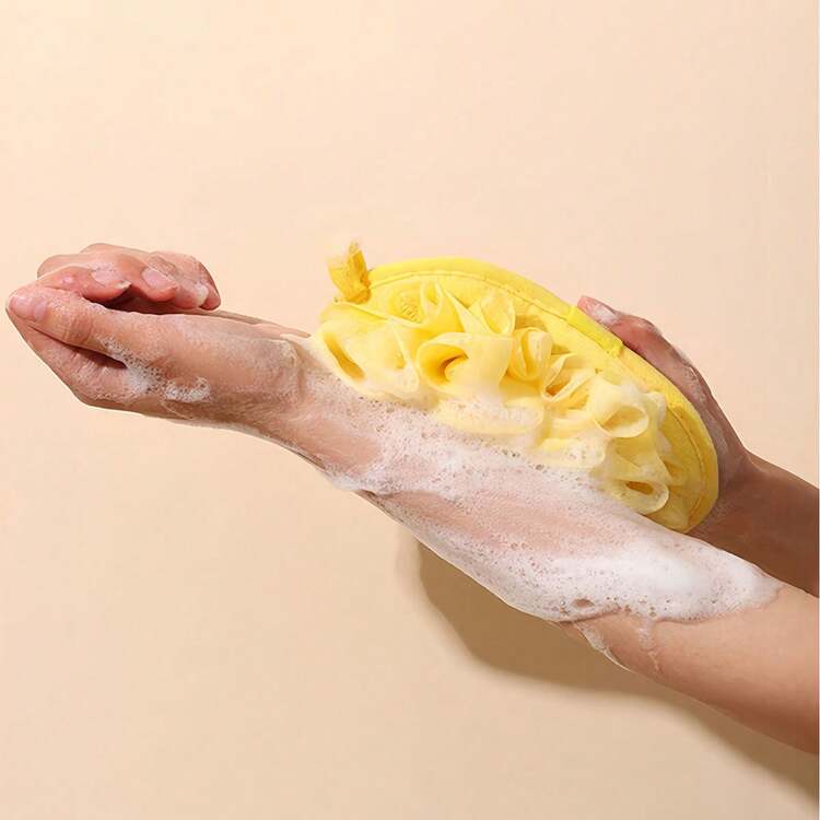 1 Pc Baby Bath Sponge, 2-In-1 Exfoliating Bath Flower And Bath Cloth, Non-Slip Baby Bath Set - Multicolor - View 5