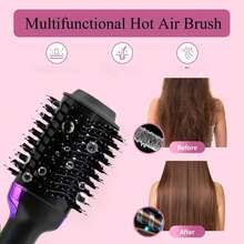Hot Air Comb For Styling, Volume And Straightening - Curling Comb In One Go, Professional Salon Hairdressing Tool, Fast Drying, Anti-Frizz, Achieve Salon Effect At Home, Best Gift For Women - US A Type Plug(110-127V) - View 6
