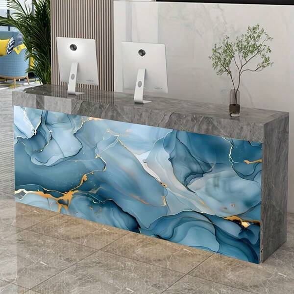 Self-Adhesive Vinyl Wallpaper, Brick Stone & Wood Style, Detachable, Waterproof, Random Match Pattern, Removable Faux Marble Contact Paper, With For Kitchen Countertops, Living Room, Bedroom, Bathroom, Home Renovation DIY