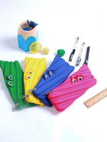 1 件装怪物铅笔盒，适用于学校、大学和办公室铅笔袋、返校、圣诞节礼物