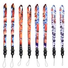 哪吒与敖丙蛇年卡通可拆卸斜挎手机挂绳带指环，学校用品，返校