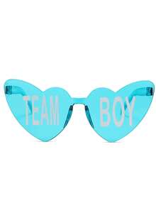 12pcs-Baby Shower Gender Reveal Glasses Blue And Pink Sunglasses Frameless Team Girl And Team Boy Decor For Gender Reveal Party - Multicolor - View 4