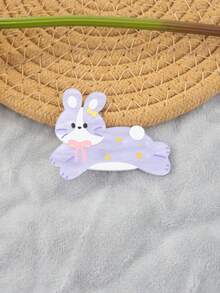 1PC Adorable Multi-Colored Small Animal And Kitten Pattern Acrylic Hairpins, Hair Clips, And Hair Accessories, Suitable For Daily Use., Claw Clips, Hair Claws, Hair Slide, Hair Barrettes - Multicolor - View 8