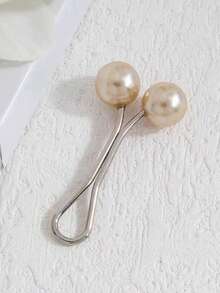 6pcsHijab Pins For Women , Faux Pearl Scarf Pins And Clips Faux Pearl Brooch Pins For Thin Shawl Hijab Scarf Sweater For Dress