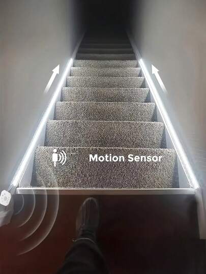 Motion Sensor Neon Lights With Warm/White Neon Flex Strip | USB Powered LED Lights 1-5M Length For Indoor/Outdoor Lighting For Garden, Stairs, Corridors, Bedroom Decor