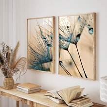 Kit 2 Decorative Frames Abstract Soft Modern Bedroom Living Room Glass Frame Bedroom Living Room 40x60 - Rỉ Nâu - Xem 1