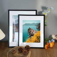 1/3件/套 4x6”、“5x7”、“8x8”、“8x10”、“11x14”、“12x16” PVC桌面相框，带衬垫，6种尺寸，适用于家居装饰、婚礼、派对、婴儿派对、周年纪念、照片墙，黑色，可横向或纵向壁挂（不含相纸）