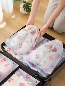 Set Of 10 Non-Woven Fabric Shoe Storage Bags, Shoe Dust-Proof Moisture-Proof Storage Pouches To Prevent Shoes From Getting Yellow And Dusty, Suitable For Adults & Children Shoes Storage Organize And Storage, For Household, Office, School, Shoes And Boots Accessories, Shoe, Spring Summer Picks, Brides Maid Gifts, Room, Bedroom Decor, Bedroom Decor, Beach, Travel, For Men, For Women, Vacation,Beach,Summer,Vacation,Holiday,Travel Essential,Going Out Tops,Household Items - Pink - View 11