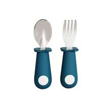 Cucharas y tenedores de acero inoxidable para bebé, utensilios de alimentación - Multicolor - Ver 6