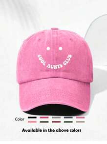 1 Pc Unisex "Cool Aunts Club" Printed Distressed Baseball Cap, Suitable For Daily Use, Outdoor Activities, Father's Day, Mother's Day Gift