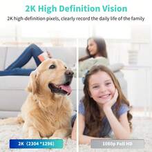 1 台摄像机安全 5G 无线 Wifi 2K 高清无线安全 WIFI 摄像机、AI 智能人体跟踪和运动检测、2.4G/5G 报警推送、视频监控、智能家居安全摄像机 PTZ 摄像机室内外双向音频安全、婴儿/宠物/家庭/办公室监视器 - 白色 - 查看 5