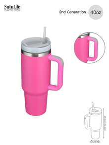 1个40盎司可重复使用真空保温水瓶，带提手、防漏盖和吸管，可长时间保温/保冷。 - 40盎司 - 查看 21