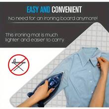 Elegant Silver Plaid Travel Ironing Pad – Portable, Foldable And Heat-Resistant For On-The-Go Touch-Ups, No Power Needed, Easy Storage, Space-Saving Design, Ideal For Home, Dorm, Hotel Stays, And Holiday Gift Packages; Perfect Travel Accessory, Spring Cleaning Essential, Fashion-Forward Voyager Gift, Lightweight Household Organizer, Practical Home Office And Vacation Craft Gift Choice - Silver - View 11