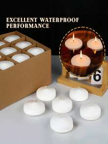 Floating Candles, White Dripless Wax Burning Candles, For Weddings, Party, Special Occasions And Home Decorations Room Decor ,For Centerpieces Christmas Decorations Multiple Sizes Available-Select The Perfect Fit For Your Candlestick.