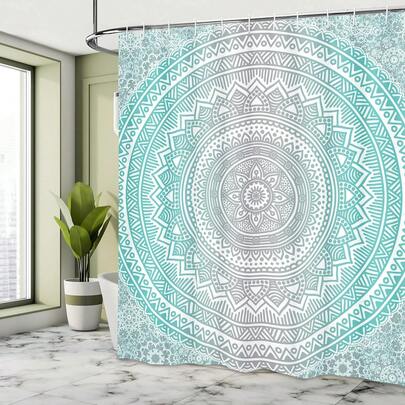 MADE IN TURKEY 100% Polyester Shower Curtain – 175x200 Cm – Includes 12 Plastic Hooks – Water-Repellent – Machine Washable