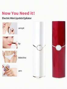 迷你无痛脱毛器 - 面部、比基尼线和腋下脱毛，口红式眉毛修剪器，迷你电动面部脱毛器，女士便携式设计，美容工具，时尚脱毛器+眉笔 - 彩色 - 查看 12