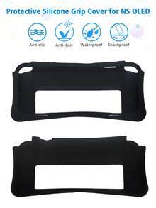 适用于Switch OLED的套装：1个硅胶保护套 + 10个摇杆帽，流线型弧形设计，内部升级减震肋条，显著的防震防摔保护 - 彩色 - 查看 6