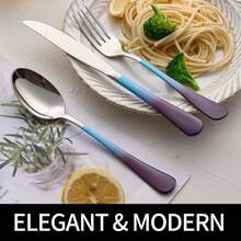 20-Pieces Rose Gold And Black Silverware Sets For 4,Black Handle Stainless Steel Cutlery Set, Include Forks Spoons And Knives Set, Dishwasher Safe Utensil Sets For Home Restaurant