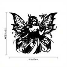 Fairy Metal Wall Art Decor Black Wall Elegance-Metal Placard-Versatile Usage, Suitable For Various Indoor And Outdoor Settings-Metal Sign-Coffee Shop Decor - Black - View 8