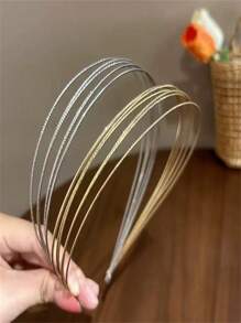 1 pieza Diadema elegante y brillante para mujer, accesorio suave para el cabello tipo corona, diadema para el pelo