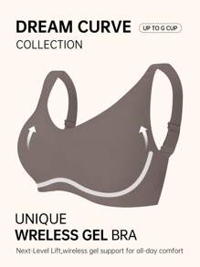 Sujetador sin costuras para mujer, sujetador inalámbrico, sin aros, con relleno ligero, push-up, elevación natural, con copas elásticas suaves. Sujetador inalámbrico, sin costuras, push-up para mujer.