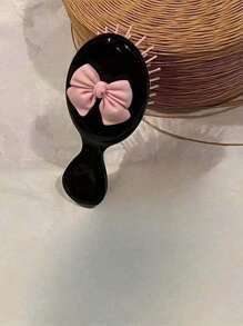 1 Stück Niedlich Schleife Mädchen Haarbürste Y2K Ästhetik Niedlich Haarbürste Entfilzer Luftkissenbasis Mini Haarbürste Mädchen Haarzubehör Mini Nasse Haarbürste, Kleine Schleife Reise Entwirrbürste Niedlich Haarbürste für die meisten Haartypen Nass und Trocken