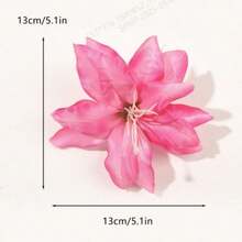 2 件波西米亚风格大号人造花发夹，优雅海滩度假侧刘海装饰发饰爪夹发夹发夹，夏季配饰，旅行