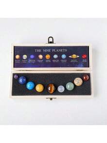 天然水晶原石和太阳系水晶球套装——儿童节的完美礼物 - 行星套盒 - 查看 12