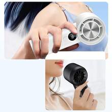 Mini Handheld Fan Bladeless With Type-C Rechargeable Battery, Portable And Compact Design, Pocket Travel Cooling With Digital Display, Quiet And Powerful, Suitable As A Gift For Girls/Women/Friends - Màu vàng - Xem 6