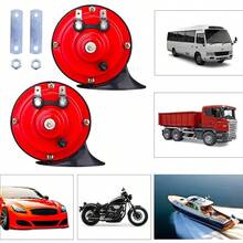 Lislark 2PCS Super Train Horn For Truck Car Boat Motorcycle Horn - Red - View 4