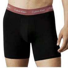 Men Simple Calvin Klein Trunks (Pack Of 3) - Black Beige Red - View 2