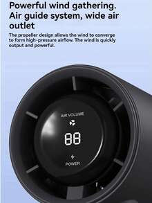 1 件男女通用纯色 USB 可充电 100 速高风量长电池寿命迷你手持风扇，液晶显示屏，适合送礼、户外、海滩、旅行、运动、家居、办公室、日常使用 - 彩色 - 查看 10