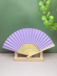 1PC Handheld Paper Fans Paper Folding Fans,Multi Colored Folding Fan,Solid Color Fan,DIY Folding Fan,Party Dressing,Church Wedding Gift - Multicolor - View 15