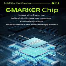 1PC PD240W超级快充数据线 适用于TYPE-C苹果15/16 高清智能LED数显硅胶充电线 Type-C转Type-C充电线 带LCD显示屏 实时电量数显 快充长线 | 光滑表面数据线 | 硅胶线 - 綠色 - 查看 6