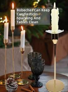 Tropfschutz für Kerzenhalter, klare Glas-Bobeches für Kerzenständer, runde Wachsfänger für Kerzen, gerade Kerzenhalter für Tisch-Mittelstücke, Hochzeiten, Kirchen, Zuhause