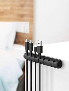 1pc Multifunctional Desktop Cable Organizer, Black Wire Manager, Data Cable Storage Holder Back To School