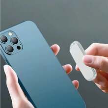 1 件透明亚克力椭圆形镜面手机支架，粘性化妆镜支架，通用智能手机外壳材料支架