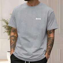 Men's T-Shirt Short Sleeve 100% Cotton Summer - Grey - View 1
