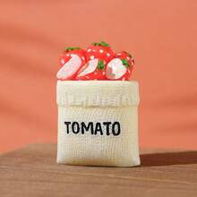 1pc Miniature Model DIY Realistic 3D Food Toy Bread, Tomato Creative Resin Craft Decor, Perfect For Back To School Gift/Birthday Present