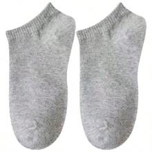 15 Pares de Meias Curtas Femininas Pretas, Brancas e Cinza, Moda Casual Confortável Versátil para Uso Diário, Também Disponível em 2/10/30/60 Peças