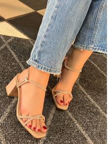 sandalias de tacon  Bohemio    Brillante - Oro rosa - Ver 2