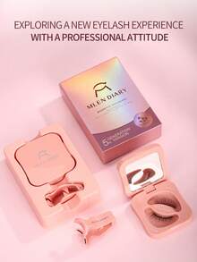 MLEN DIARY Mlen日记磁性假睫毛套装，9-11毫米可重复使用假睫毛，无需眼线，升级版3D双磁性假睫毛，便携式无胶假睫毛簇，打造自然妆容（日常自然妆容） - 自然纖長款 - 查看 6