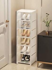1pc - Multi-Tier Shoe Rack, Shoe Cabinet, Easy To Install, Multi-Function Storage, Home Essentials