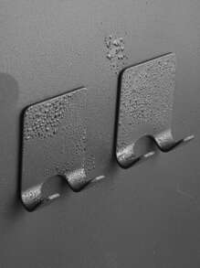 2pcs Plastic Manual Razor Holder Hooks, Self-Adhesive No Drill Stronghold Razor, Clothes, Umbrella Organizer Back To School