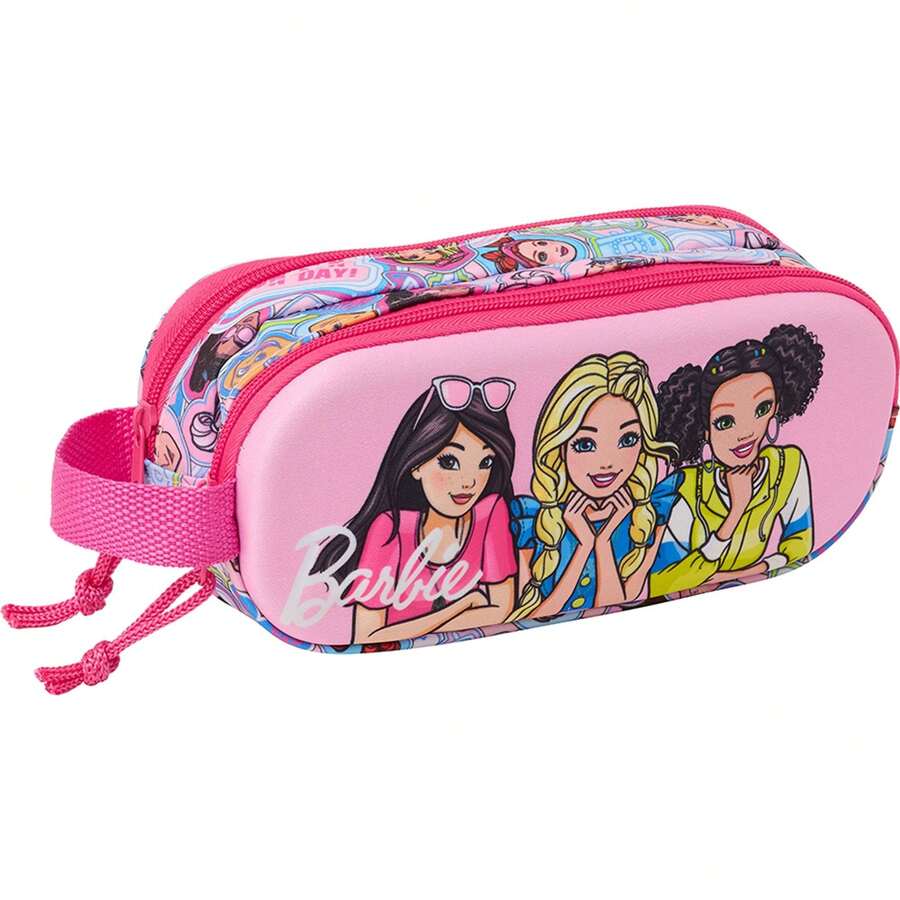 Mattel 3D Barbie School Double Pencil Case - Large Embossed Pencil Case For Boys And Girls - Pencil Case With Double Compartment, Fun And Spacious Design - متعدد الألوان - مشاهدة 1